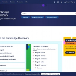 dictionary.cambridge.org网站截图