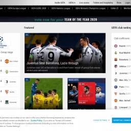 www.uefa.com网站截图