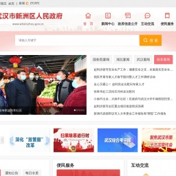 www.whxinzhou.gov.cn网站截图