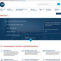 www.usa.gov网站截图