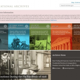 www.archives.gov网站截图